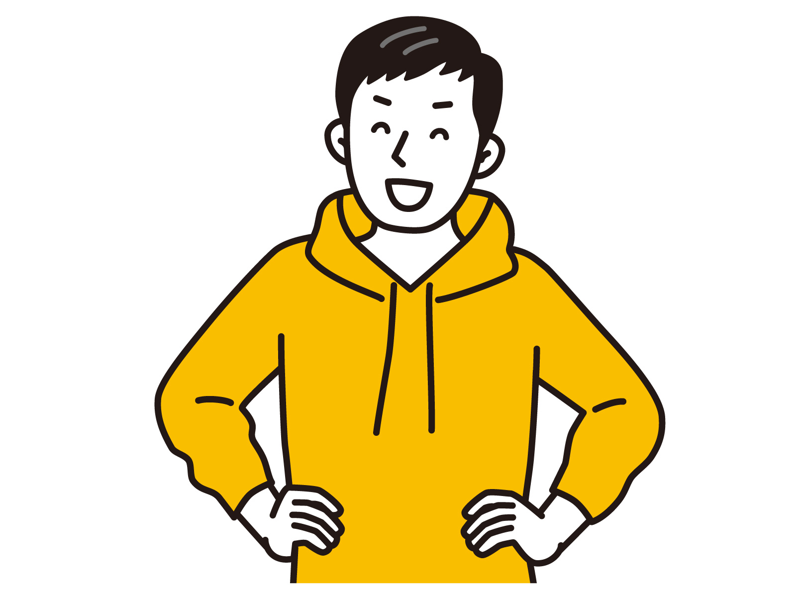 男子卒業生のイラスト